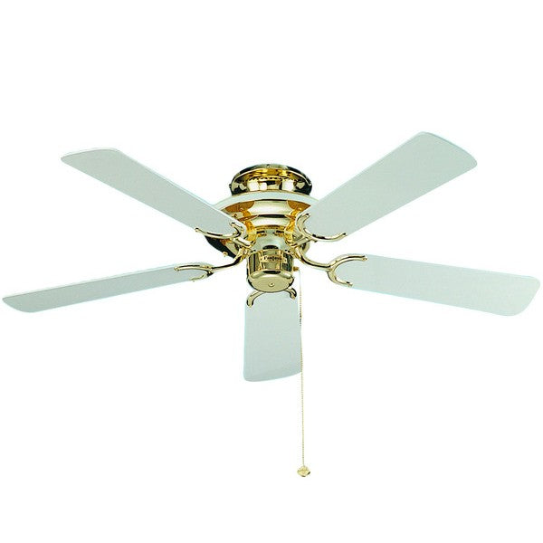 Fantasia Mayfair 42inch. Ceiling Fan with White Blade - Polished Brass - 110583, Image 1 of 1