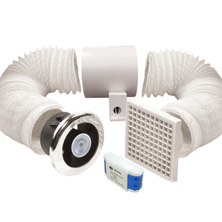 Vent-Axia Vent-A-Light Inline Shower Fan and Light Kit - 432504