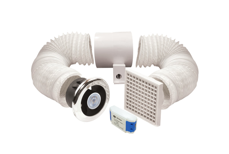 Vent-Axia Vent-A-Light Inline Shower Fan and Light Kit - 432504, Image  of 1
