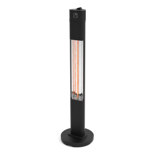 Devola Platinum 1.6kW Floor Standing Patio Heater with Remote Control IP65 Black - DVPH16PFSB