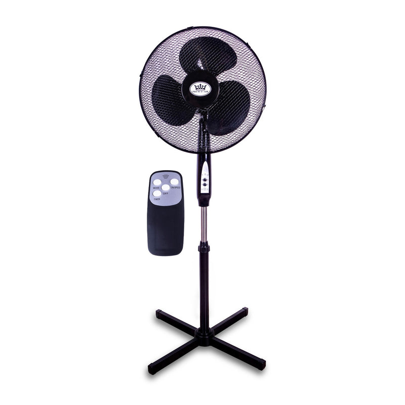 Premiair 40W 16" Pedestal Fan with Remote Black - EH1826BLK, Image 1 of 4