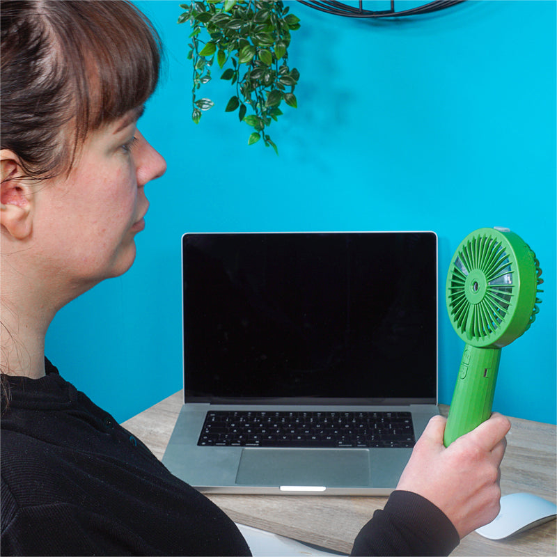 Premiair Portable Handheld Mist Fan Green - EH1950G, Image  of 3