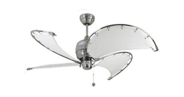 Fantasia Spinnaker 52inch. Ceiling Fan with Canvas Blade - Stainless Steel - 111375