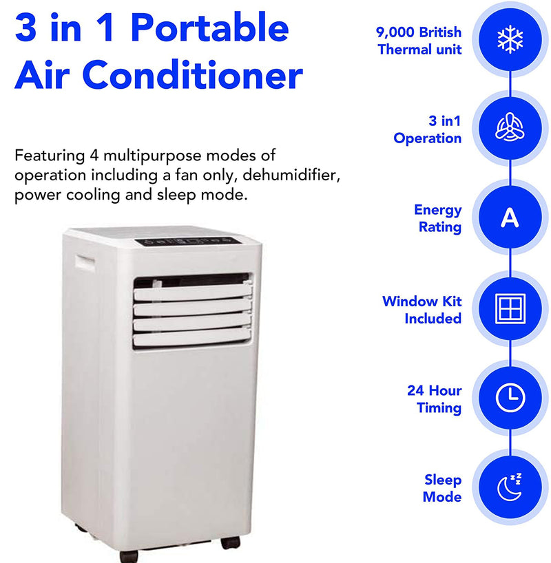 Prem-I-Air 8000 BTU Portable Air Conditioner With WIFI Control - EH1908
