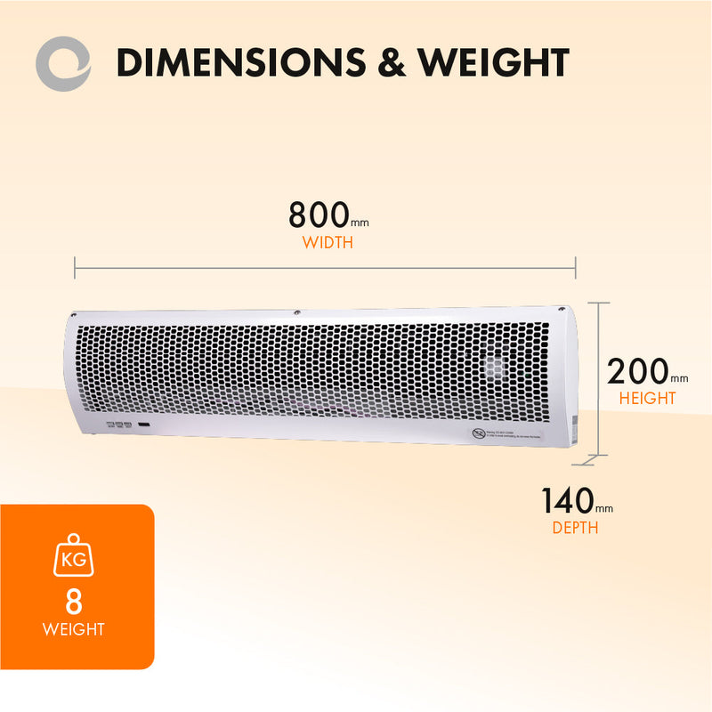 Devola 4KW Air Curtain - DVSH40WH, Image  of 10