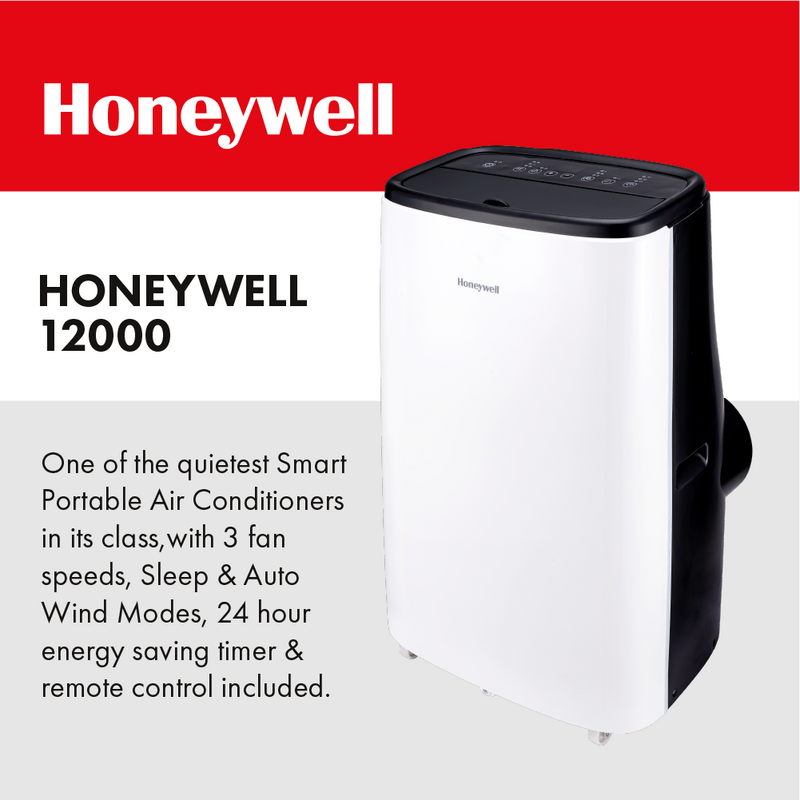 Honeywell 12000 BTU WiFi Compatible Portable Air Conditioner With Voice Control - White - HJ12CESVWK, Image 2 of 10