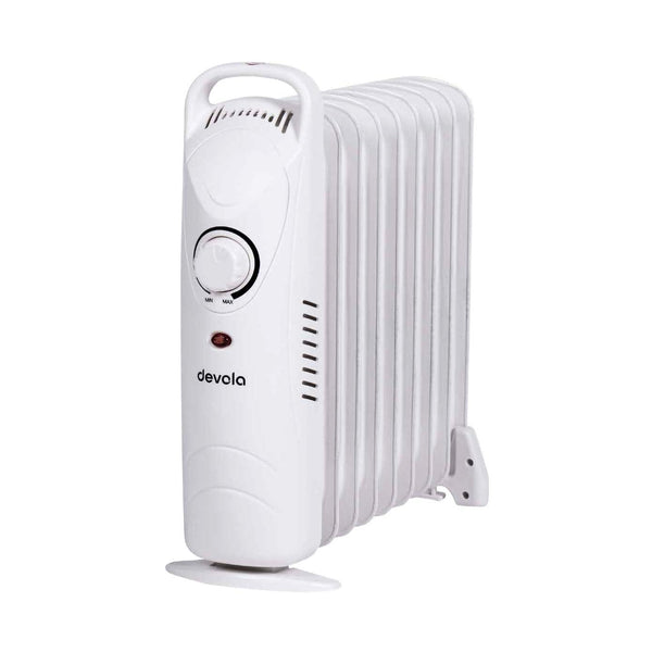 Devola 800W Mini Oil Filled Radiator (9 Fin) White - DVMOR9F08W – Air Con  Centre
