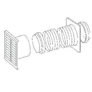Manrose 150mm Fixed Grille Kit (White)  - 7220