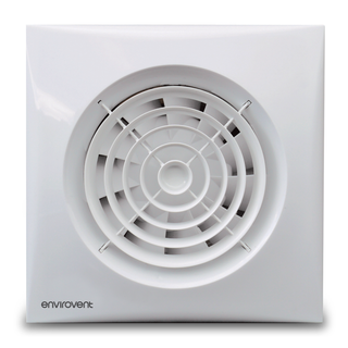 EnviroVent Silent 100 Ultra Quiet WC & Bathroom Extractor Fan With Timer - SIL100T - Return Unit