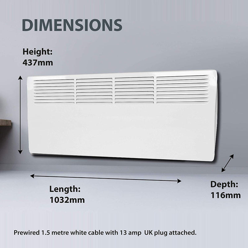 Devola Classic 2kw Panel Heater With 24hr Timer - DVC2000W, Image 2 of 8