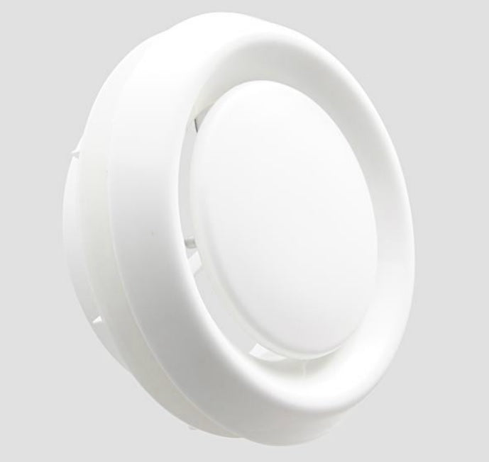 Manrose 200mm/8 Internal Round Circular Air Diffuser With Round Spigot And Adjustable Central Disc - 1259, Image 1 of 1