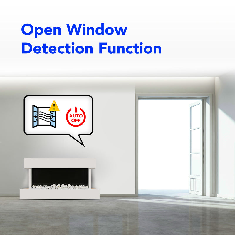 Devola 2kW Electric Fireplace Suite White 558x1170mm - DVWFS2000WH, Image  of 7