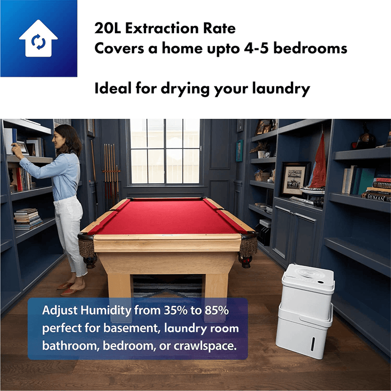 Midea DF Cube 20L Portable Dehumidifier - MDDM-20DEN7, Image  of 13