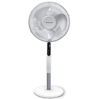 Honeywell Advanced QuietSet 40W 5 Speed 40cm Oscillating Pedestal Fan White - HSF600W - Return Unit