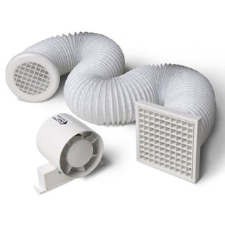 Manrose SF100S 100mm Standard Inline Axial Fan Kit - Return Unit