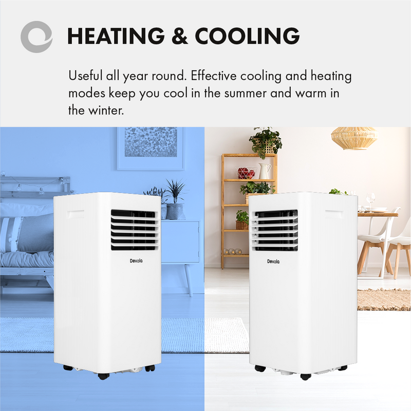 Devola Portable Air Conditioner - 10000BTU - Cooling & Heating - White - DVAC10CHW, Image 6 of 12