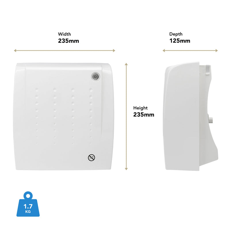 Devola 2kW Bathroom Heater White IP23 - DVBH20W, Image 3 of 7
