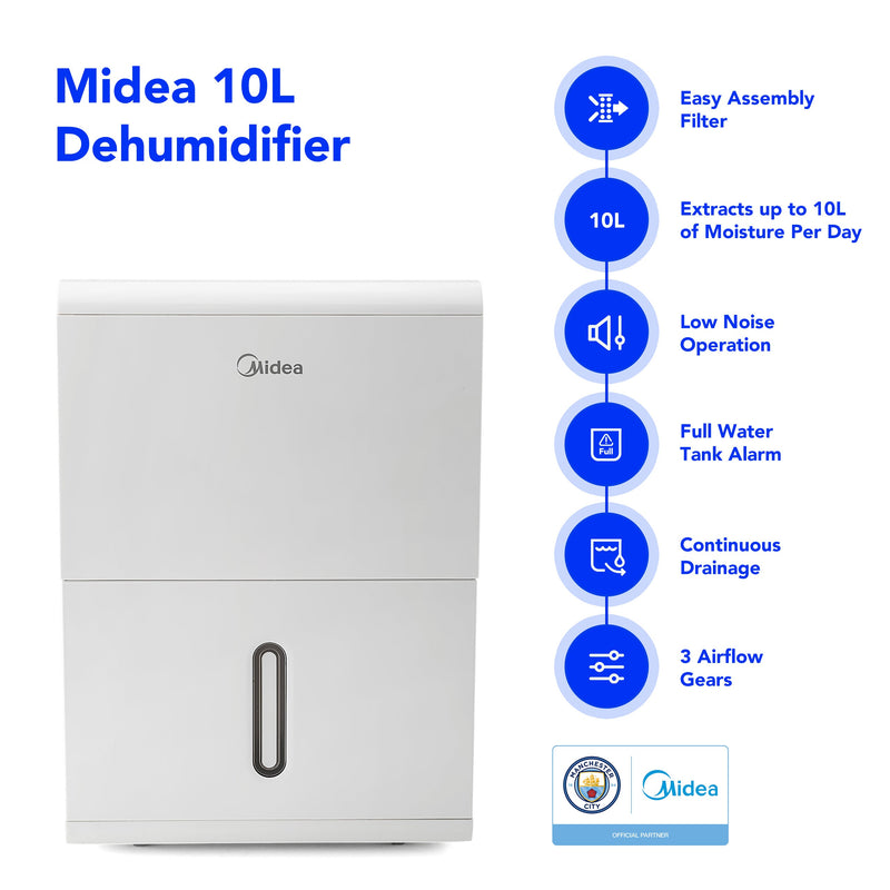 Midea DE 10L Portable Dehumidifier - MDDE-10DEN7, Image 2 of 7