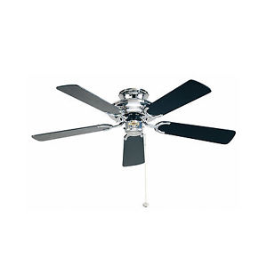 Fantasia Mayfair 42inch. Ceiling Fan with Gloss Black/ Black Marble Blade - Polished Chrome - 110651