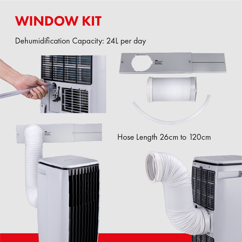 Honeywell 9000 BTU WiFi Compatible Portable Air Conditioner With Voice Control - White - HG09CESAKG