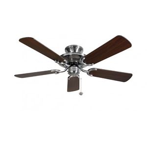 Fantasia Sigma 42inch. Ceiling Fan with Dark Oak/ Maple Blade & Light - Stainless Steel - 114307, Image 1 of 1