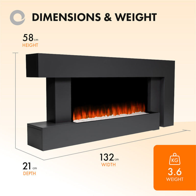 Devola Dorking 2kW Electric Fireplace Suite – DVWF202G, Image 3 of 10