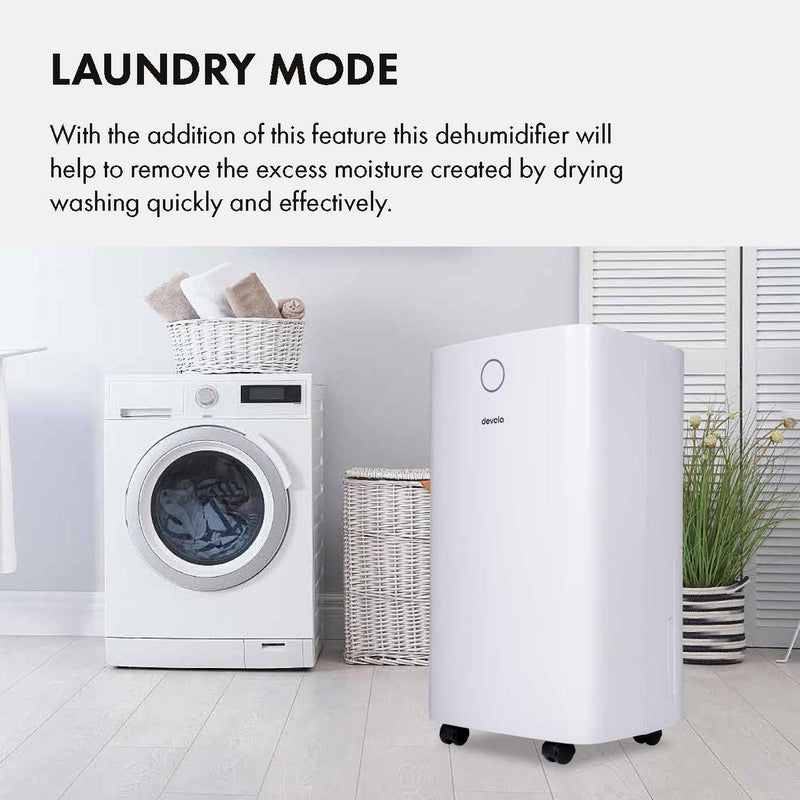 Devola 12L Compressor Dehumidifier with Wi-Fi, White - DV12LWF, Image  of 13