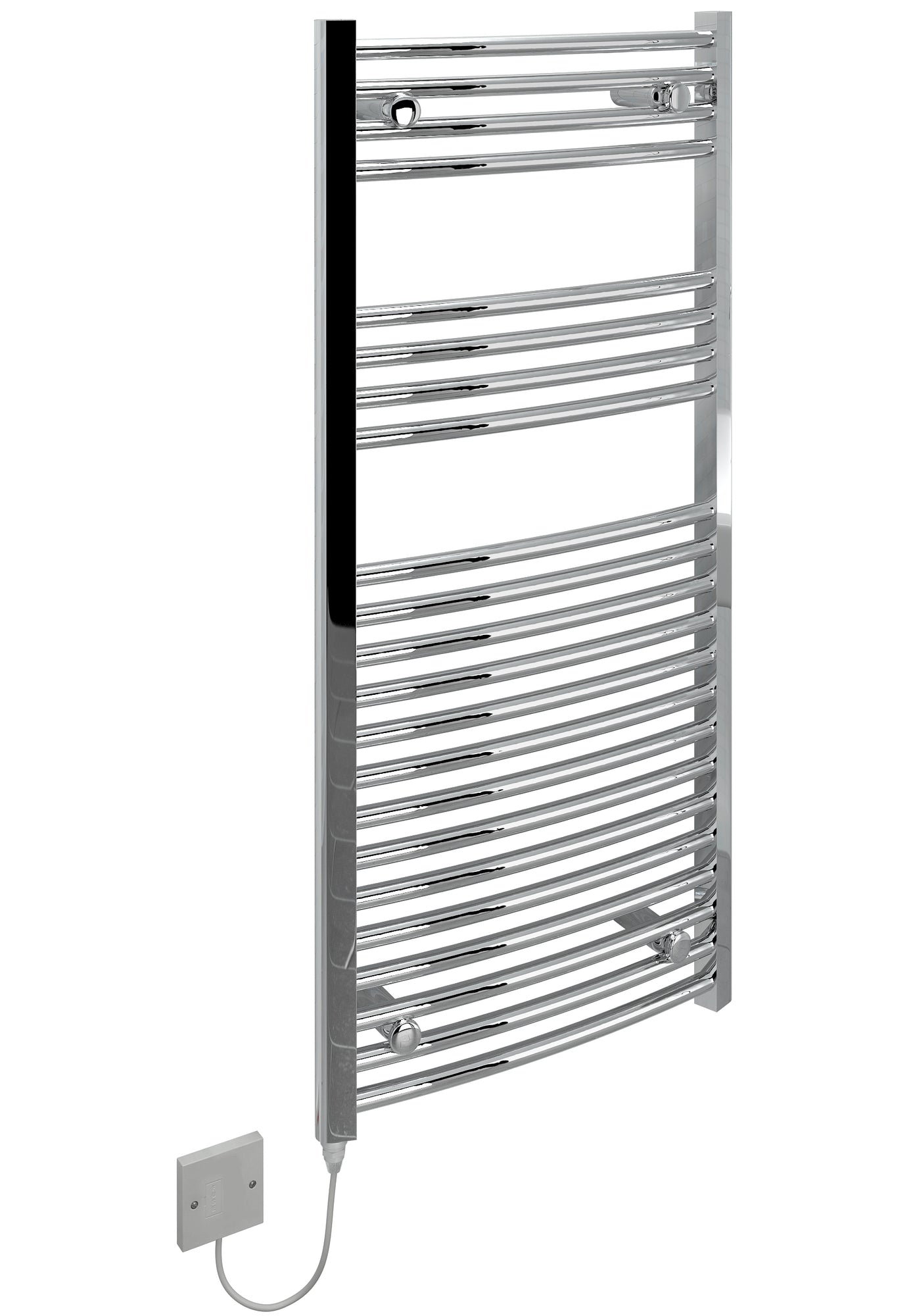 Kudox 250W Standard Electric Curved Towel Rail Chrome KTR250STDCHR