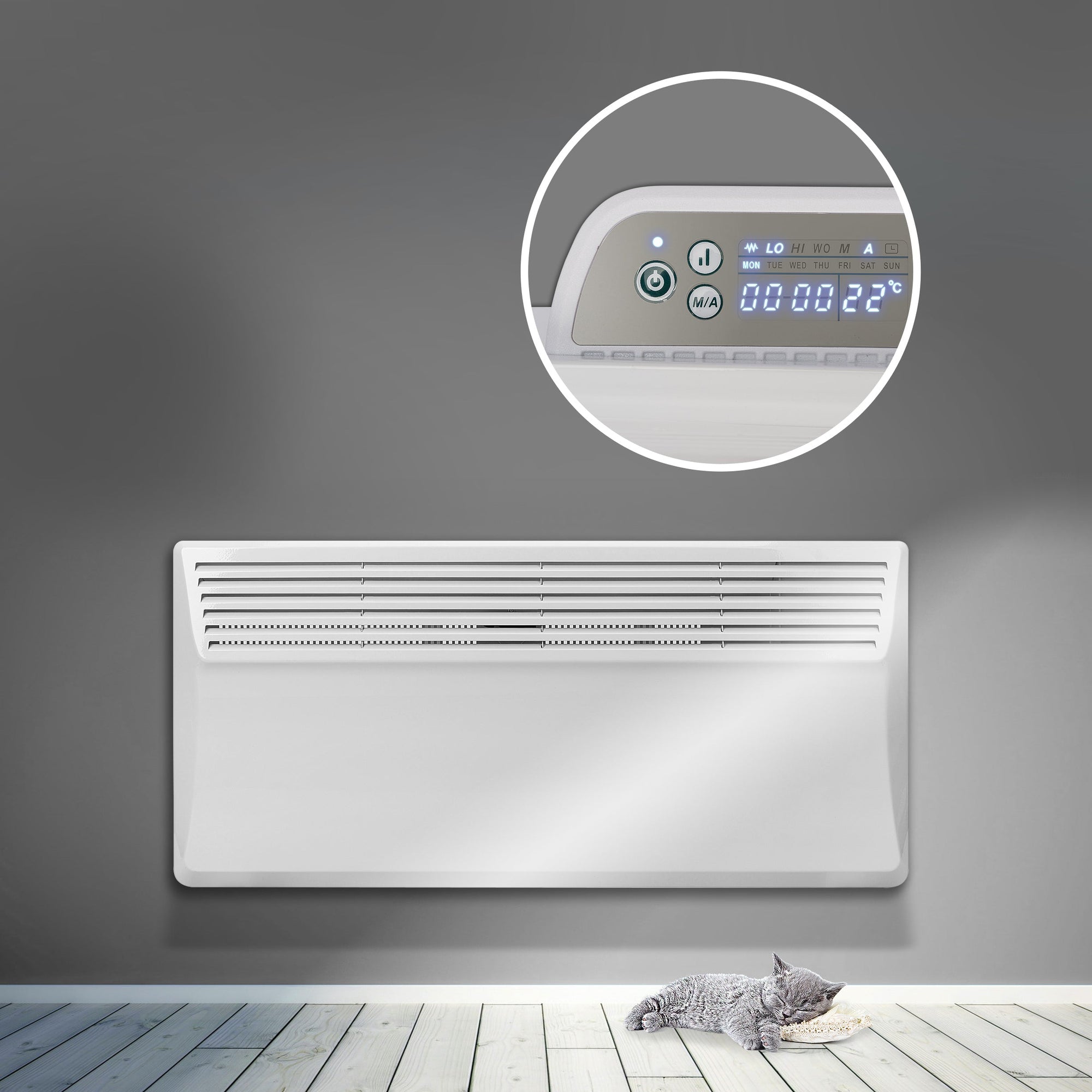 Devola Platinum 2.0kW Panel Heater With LCD 7 Day 24 Timer DVP2000W